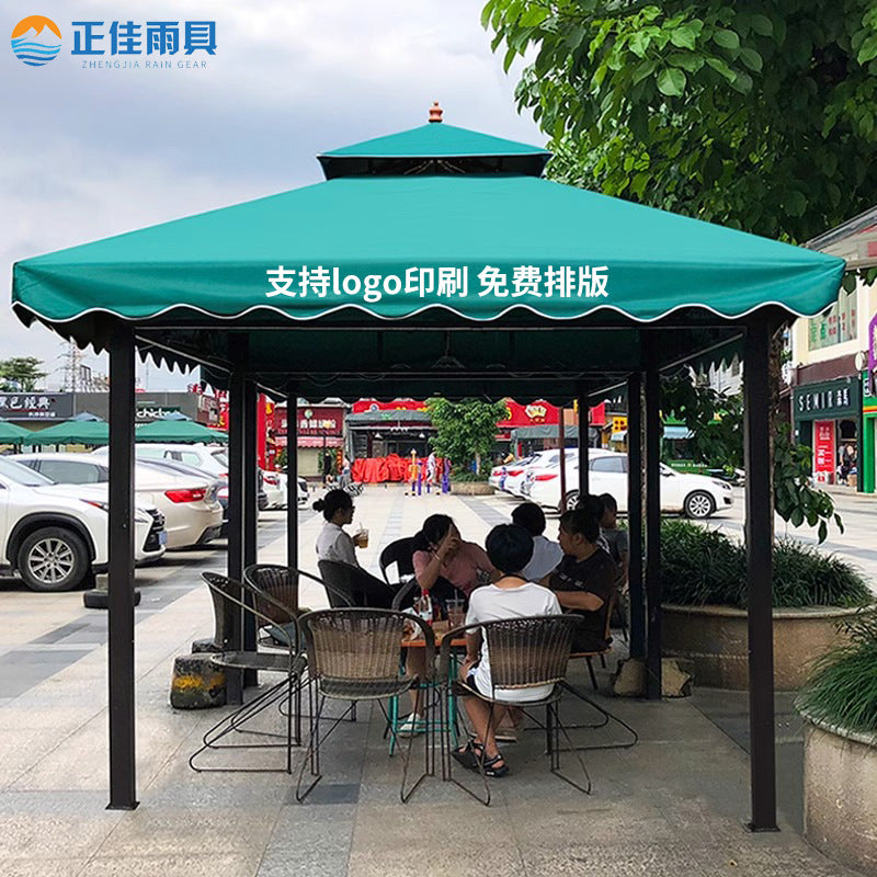 Outdoor Sunshade Canopy Rain Shelter Courtyard Garden Villa Four-legged Pavilion Advertising Event Large Roman Tent Umbrella Wholesale