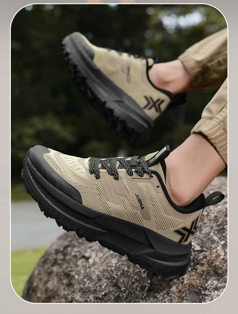 Large Size Men's Running Shoes Wear-Resistant Non-Slip Outdoor Hiking Shoes Breathable Versatile Shock Absorption High-Quality Sports Shoes
