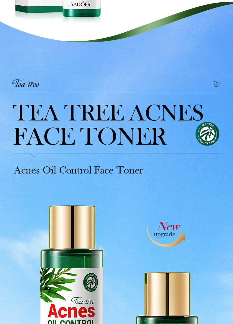 Full English Tea Tree Skincare Set SADOER Cleansing, moisturizing, hydrating five-piece set for  foreign trade wholesale