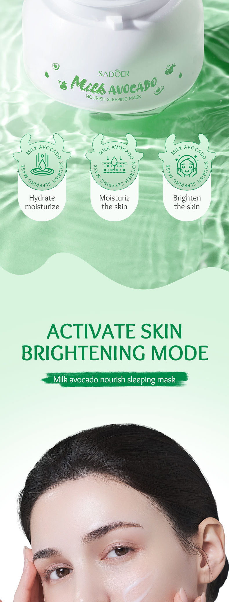 Fruit Mask120gSADOER Milk Nourishing Hydrating Moisturizing Sleeping Mask Cross-Border Wholesale