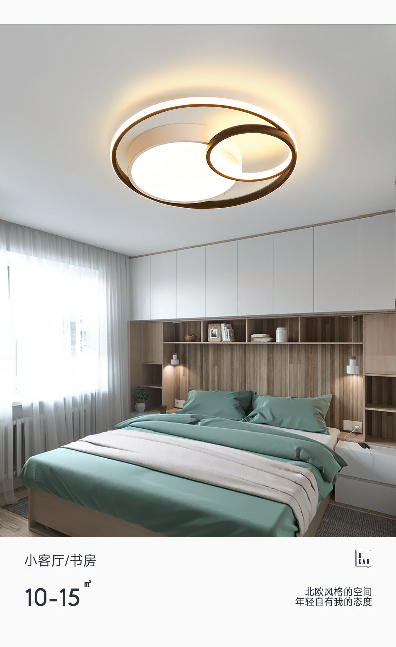 Nordic Bedroom Light Modern Minimalist led Ceiling Lamp Round Creative Room Lamp Iron Art Living Room Lamp Zhongshan Lighting