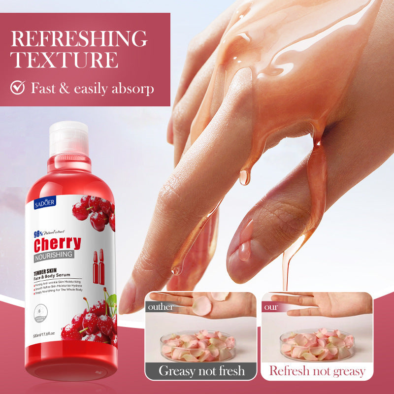 Cherry Moisturizing Essence SADOER Nourishing and Softening Face and Body Lotion Cross-Border Wholesale