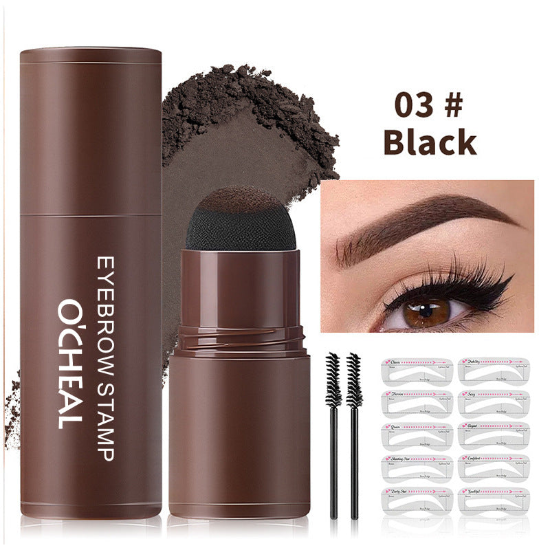 AliExpress Ouqianya Eyebrow Powder Stick Stamp with Eyebrow Card+Eyebrow Brush Long-lasting Multi-functional Eyebrow Dye Cream1.8g
