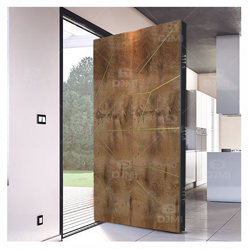 Luxury Hide Pivot Hinge System Steel Wood Anti Theft Pivot Door Solid Wood Prehung Composite Pivot Entry Wooden Doors