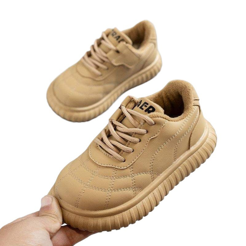 Children's casual shoes2025Autumn and Winter Fleece-Lined Soft Sole Non-Slip Girls' Cotton Shoes Baby Warm Shoes Versatile Boys' Shoes