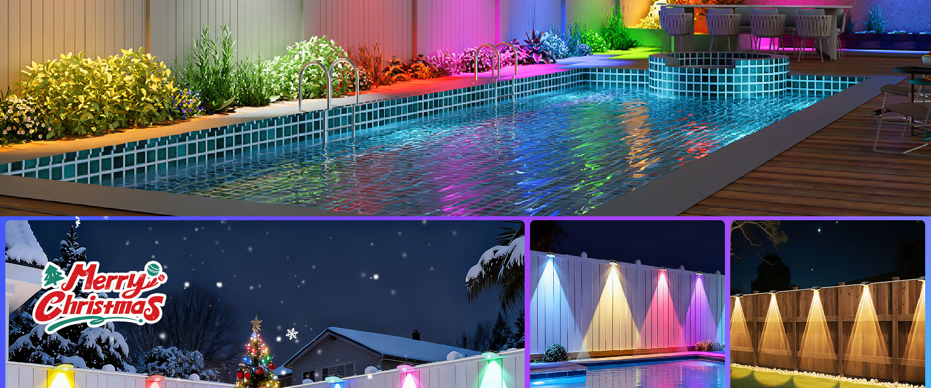 RGBCW Iridescent Fence Light Bluetooth Version Fence Light Wall Washer Fence Light Garden Light Waterproof Decorative Light