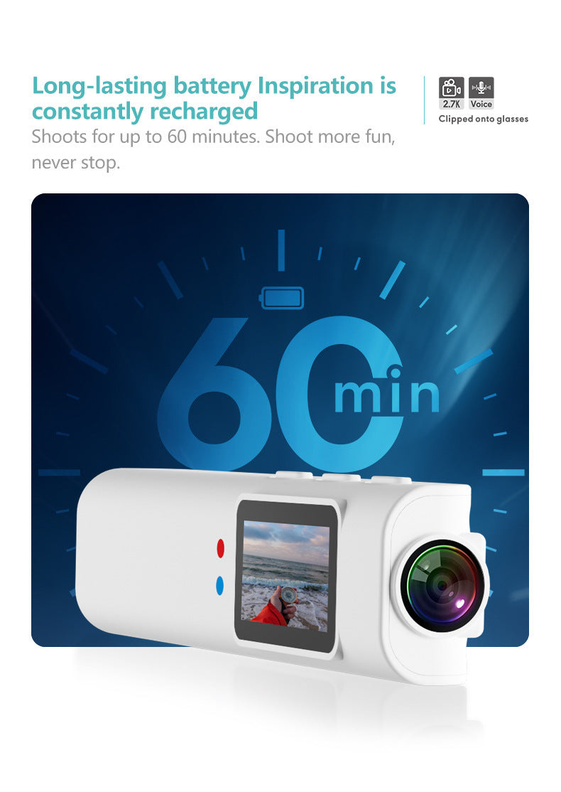 New2K HD Eyewear Head-Mounted Recorder Video Device Portable Life Camera Outdoor Sports Camera