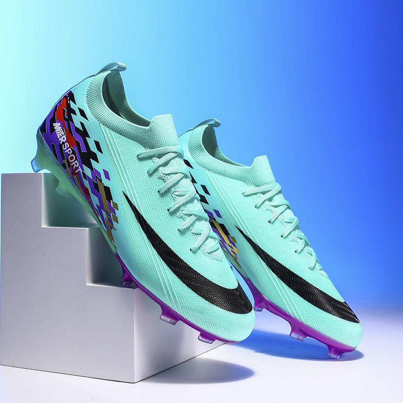 New Large Size Long Spike Football Shoes Low Top Youth Competition Training Student Football Sports Shoes