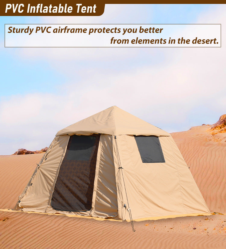 Middle East Arabian Inflatable Tent Outdoor No Setup Needed for Hiking Saudi Print3*3M Camping