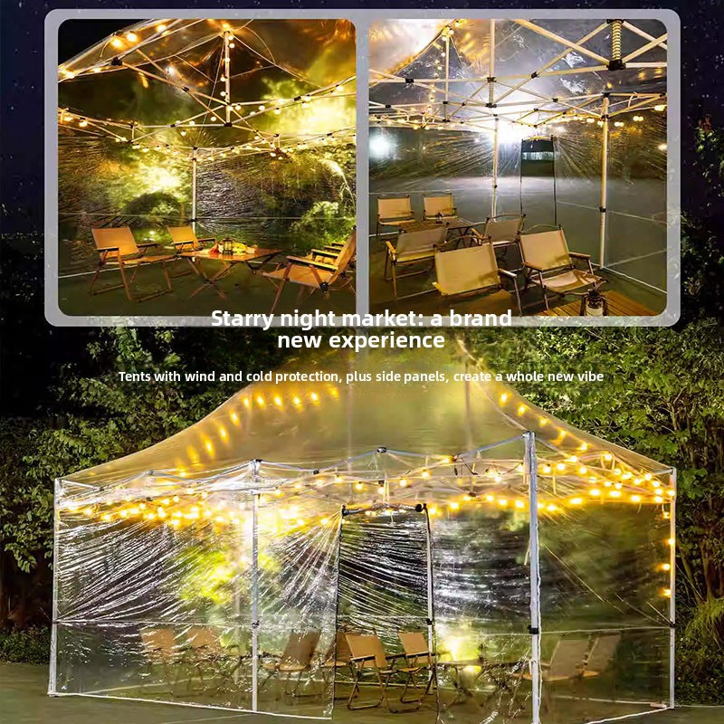 Sunroom Fully Transparent Enclosure Tent Outdoor Rainproof Windproof Balcony Awning Simple Insulation Flower Room Sunshade