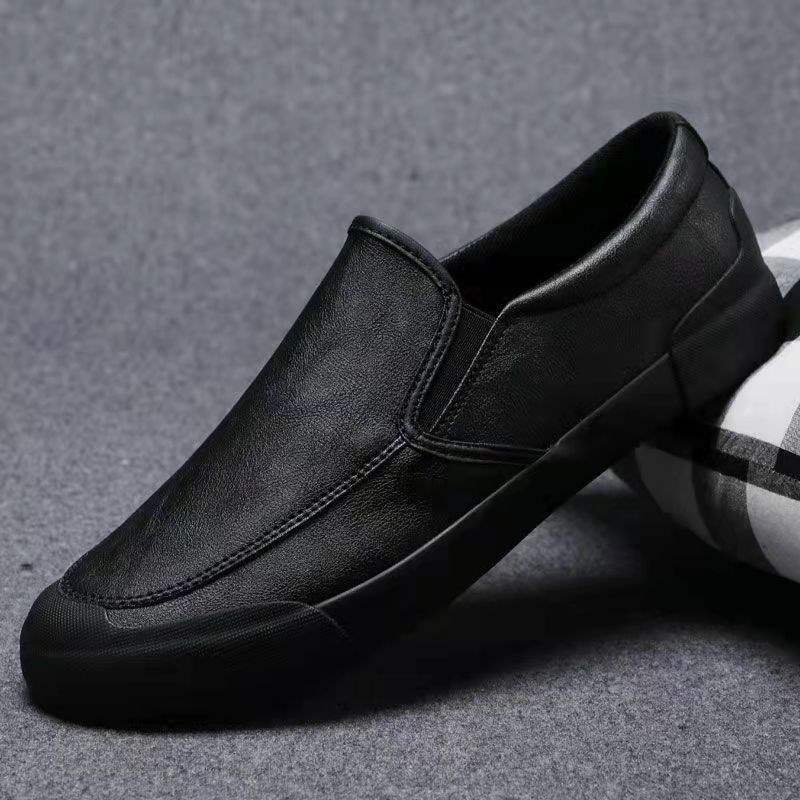 2025Autumn New Men's Shoes Thick-Soled Slip-On Canvas Shoes Lazy Old North Cloth Shoes Breathable Low-Top Loafers