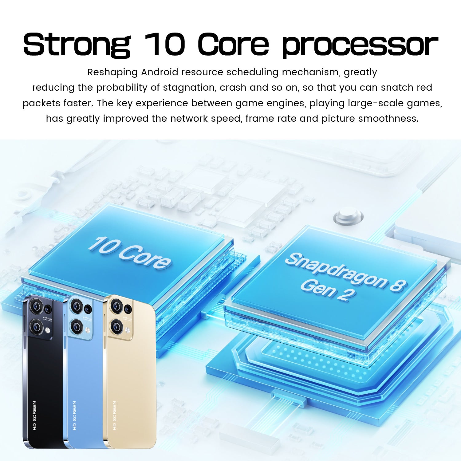 Reno9 Pro Mobile Phone7.3Inch high-definition large-screen Android smartphone factory price wholesale(Popular)