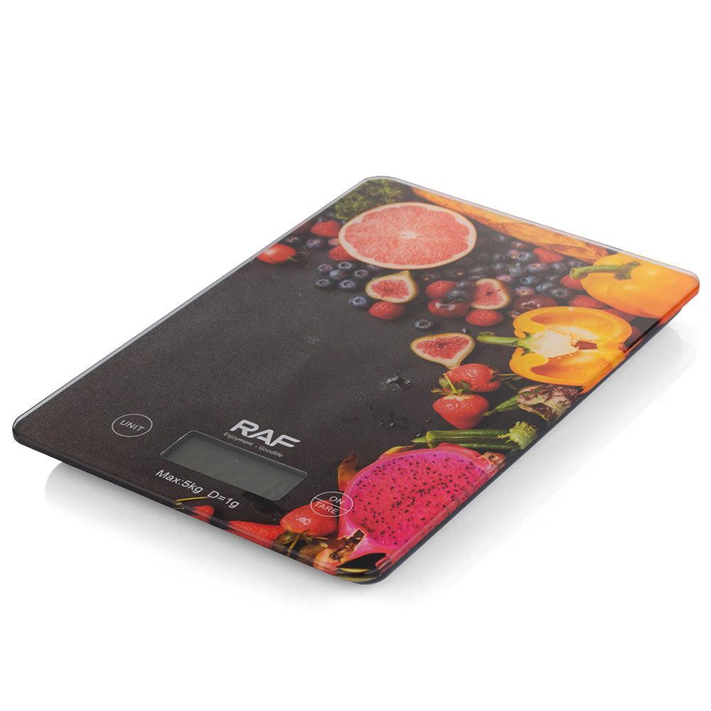 RA  Stainless Steel Peeling Function Waterproof Kitchen Scale Electronic Scale Limit5kg LCD Display Multi-unit Conversion