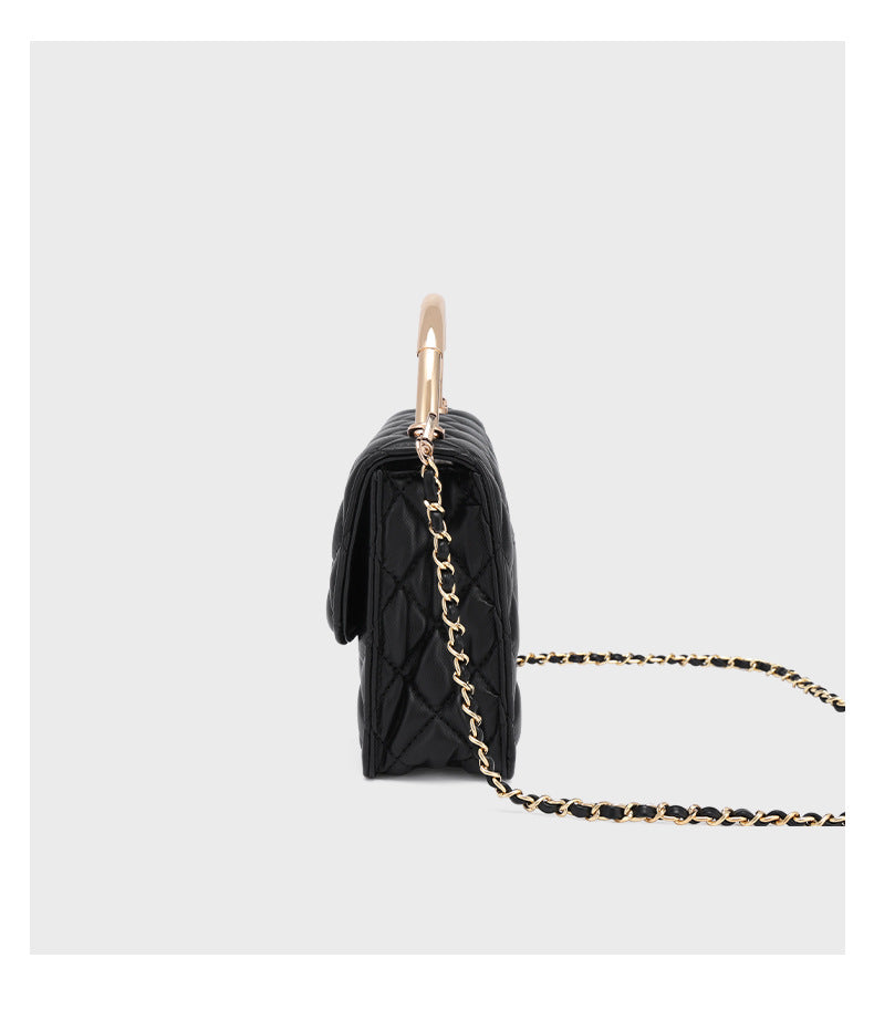 European and American Style Small Square Bag New Diamond Embroidery Women's Bag Niche Versatile Fashion Chain Crossbody Women's Bag Single Shoulder Small Square Bag