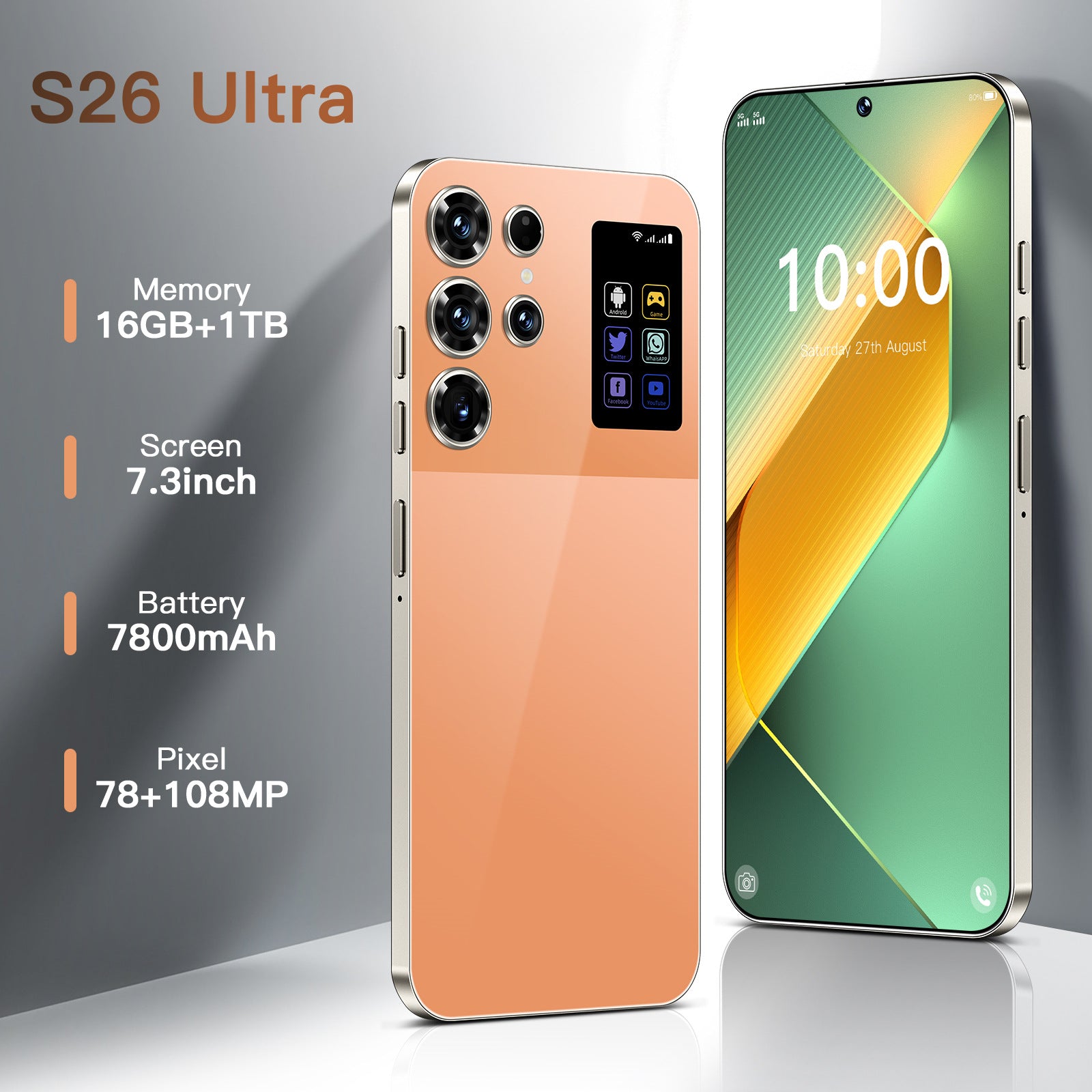 Hot selling product S26 Ultra Android Smartphone16+1T Factory Direct Sales Mobile Phones