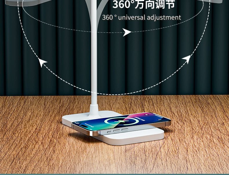 hot LED Study Desk Lamp Wireless Charging Lamp Desk Lamp Bedroom Night Light Eye Protection Office Desk Lamp