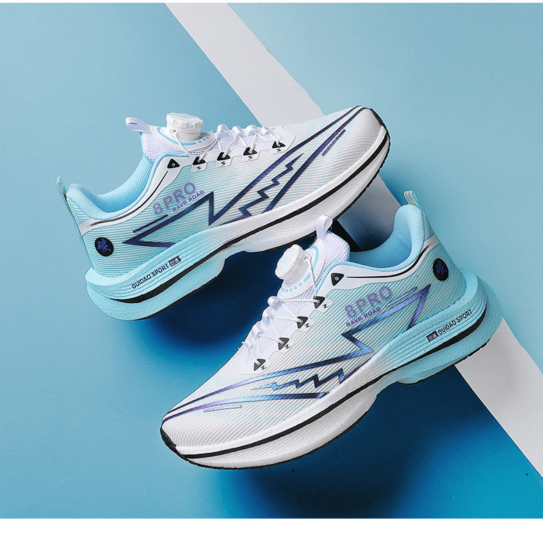 2025New8pro Full Palm Carbon Plate Racing Shock Absorption Running Shoes Men and Women Couples Rotating Buckle Youth Shoes Sports