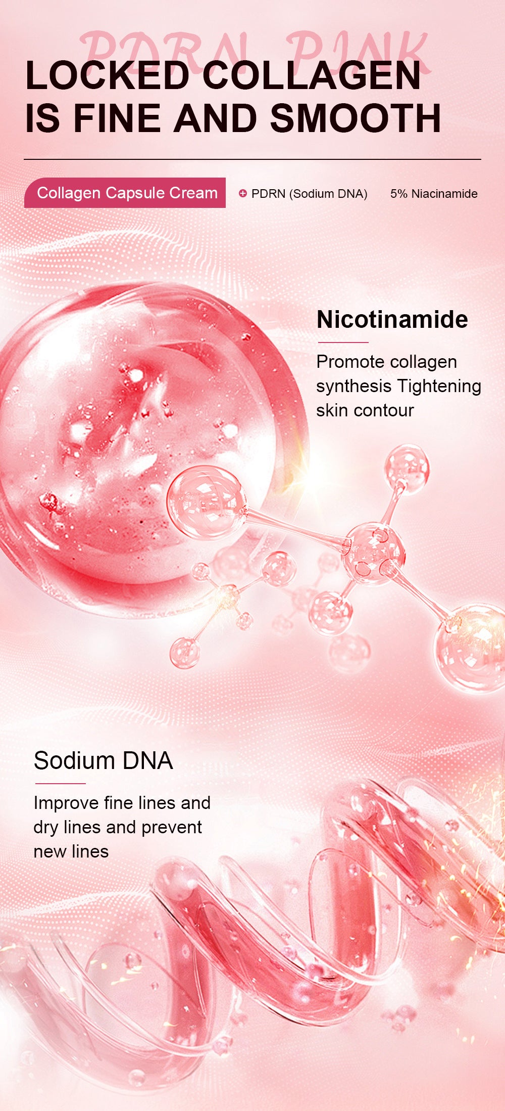 Specially designed Pink Collagen Particle Face Cream Firming Anti-Wrinkle Hydrating Moisturizing Jelly Face Cream logo