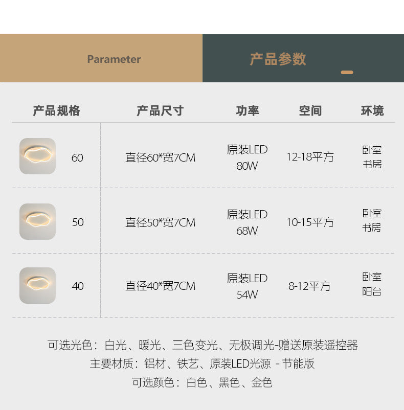 Simple Modern Bedroom Light LED Warm and Romantic Room Lamp Study Lighting New Creative Nordic Ceiling Light Fixture