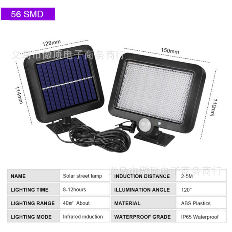 Specialized Outdoor Solar Wall Light LED Split Light Garden Light Garden Light Human Body Sensor Light Street Light