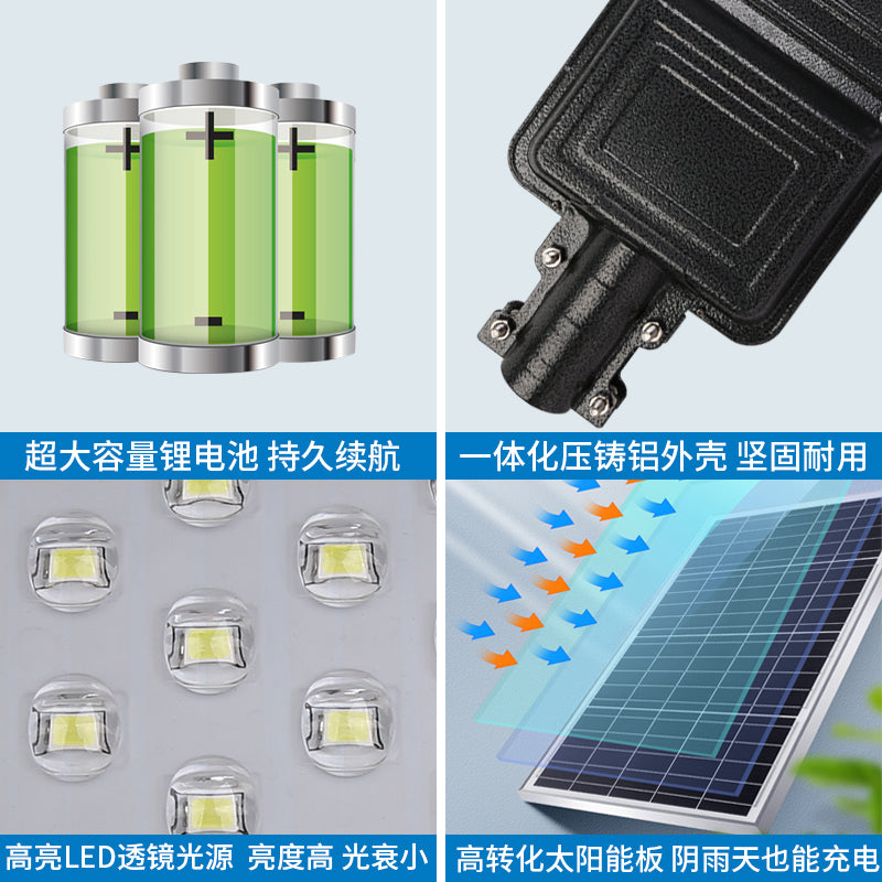Automatic Light Control for Outdoor High-pole Solar Street Lights with Optical Lenses with 30w Solar Panels