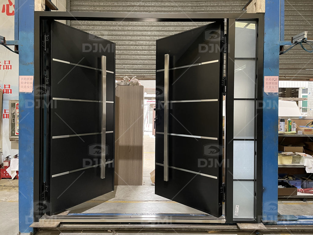 High Quality Single Exterior  Modern Entrance Front Security Door Villa Entry Steel Double MainSteel Door for House