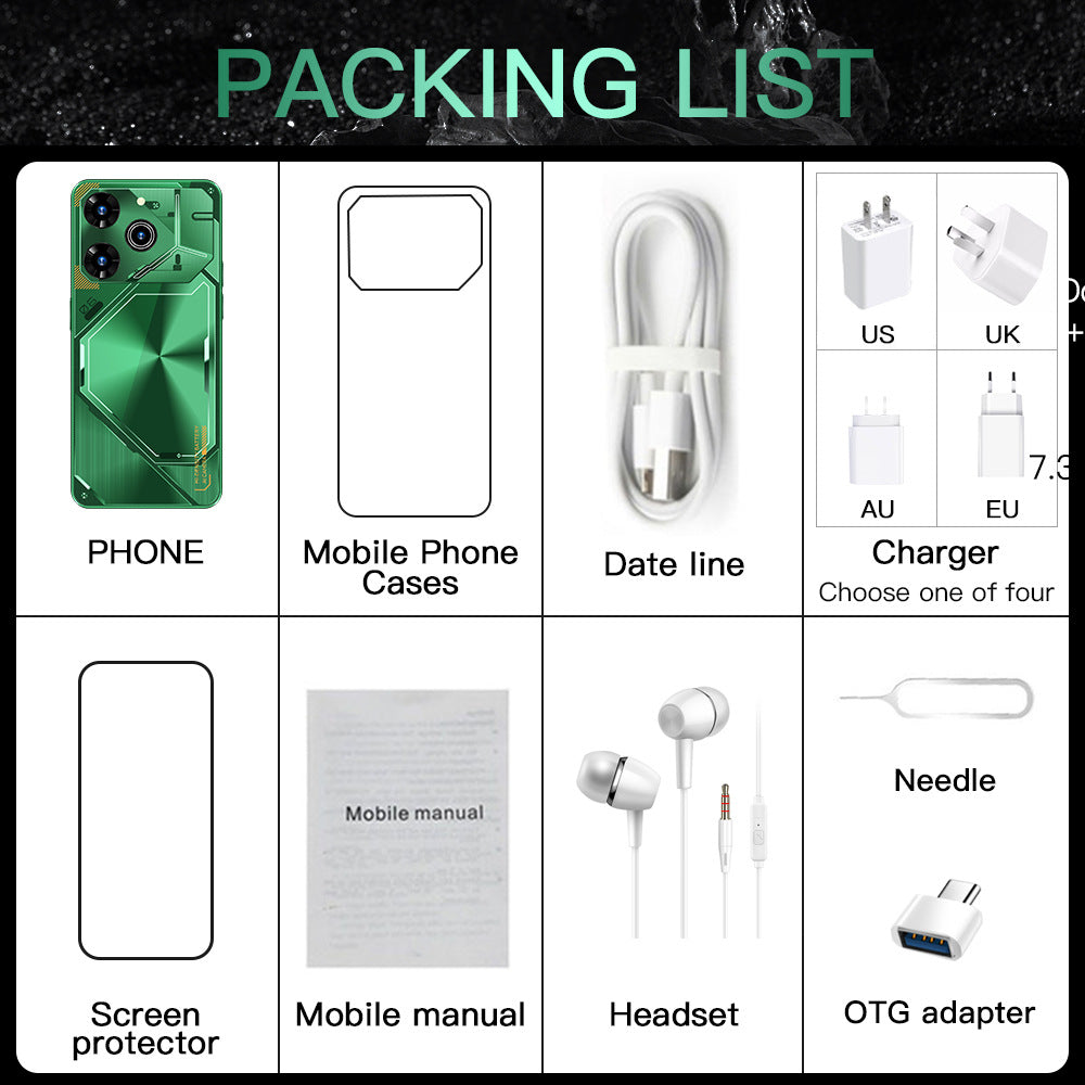 New Global Exclusive Povo6Pro Android16+1T Super Large Screen Smartphone Factory Direct Price