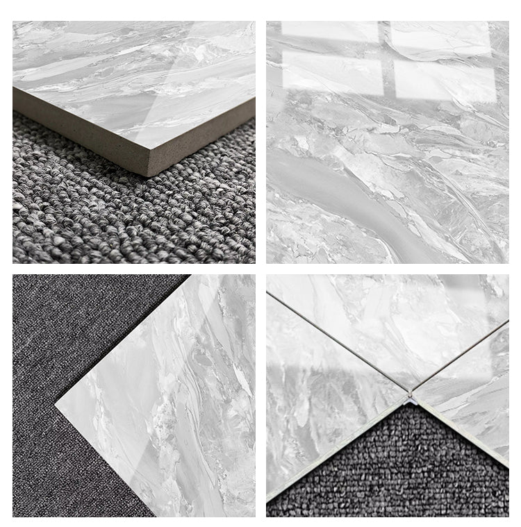 Custom 800x800 Luxury Marble Look Glazed Tile Design Carreaux De Maison Sol Non-slip Wear Resistant Matte Textured Tile