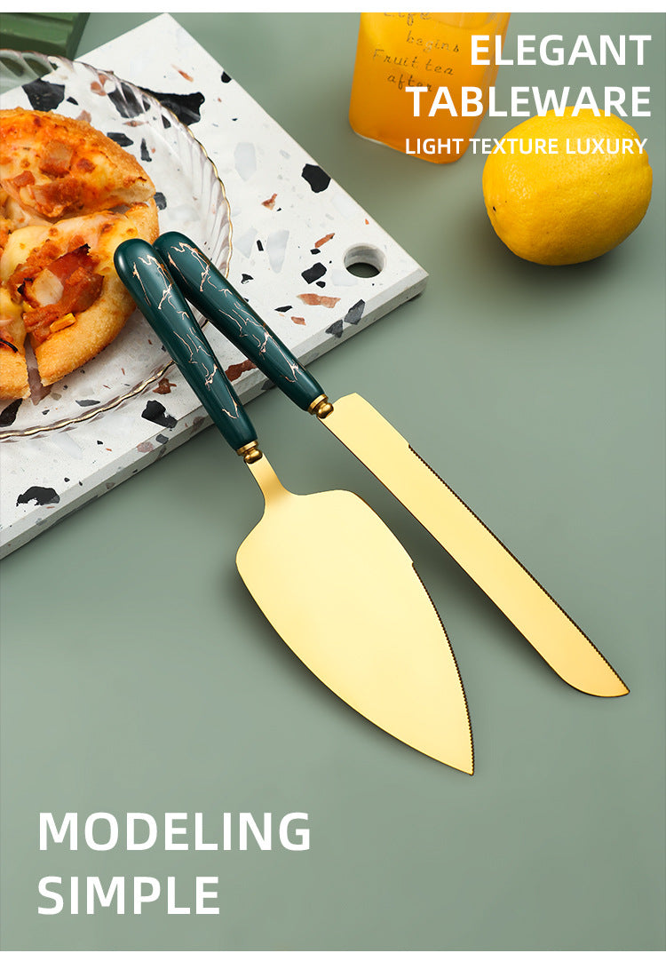 Ceramic Handle Stainless Steel Knife and Spatula Gift Set Creative Baking Tools Cheese Knife Butter Knife Cake Spatula Pizza Spatula