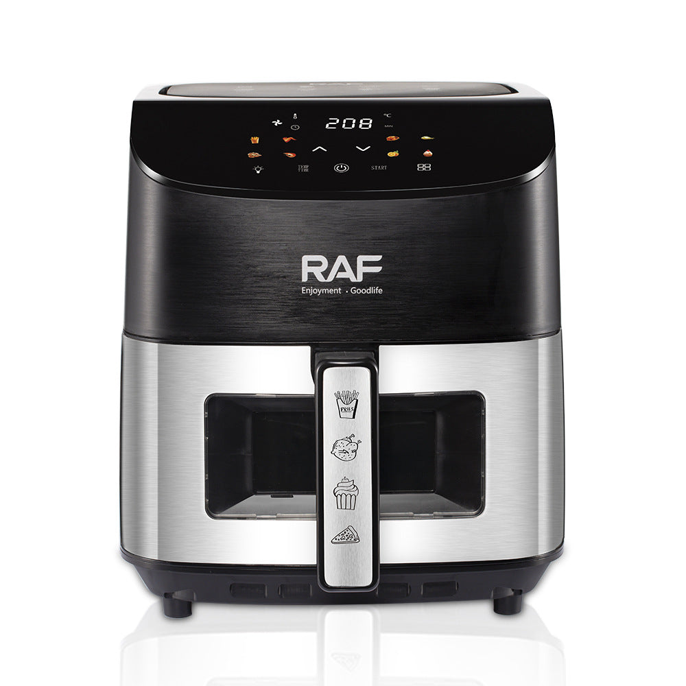 RAF European Standard Air Fryer6L Household Oil-Free Fryer Smokeless Electric Grill Electric Cooking Pot
