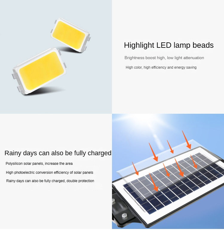 Human Body Induction Time Control Connected Integrated Solar Street Light