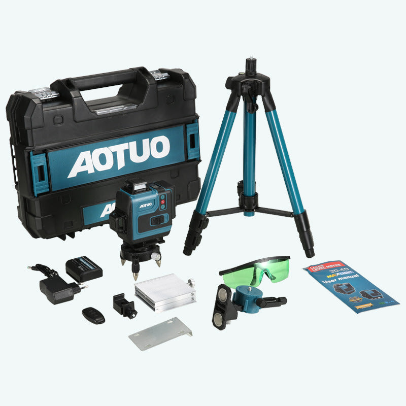 Wholesale16Green Line Laser Level Wall Level Floor Level Infrared Laser Blue High Precision Strong Light Level