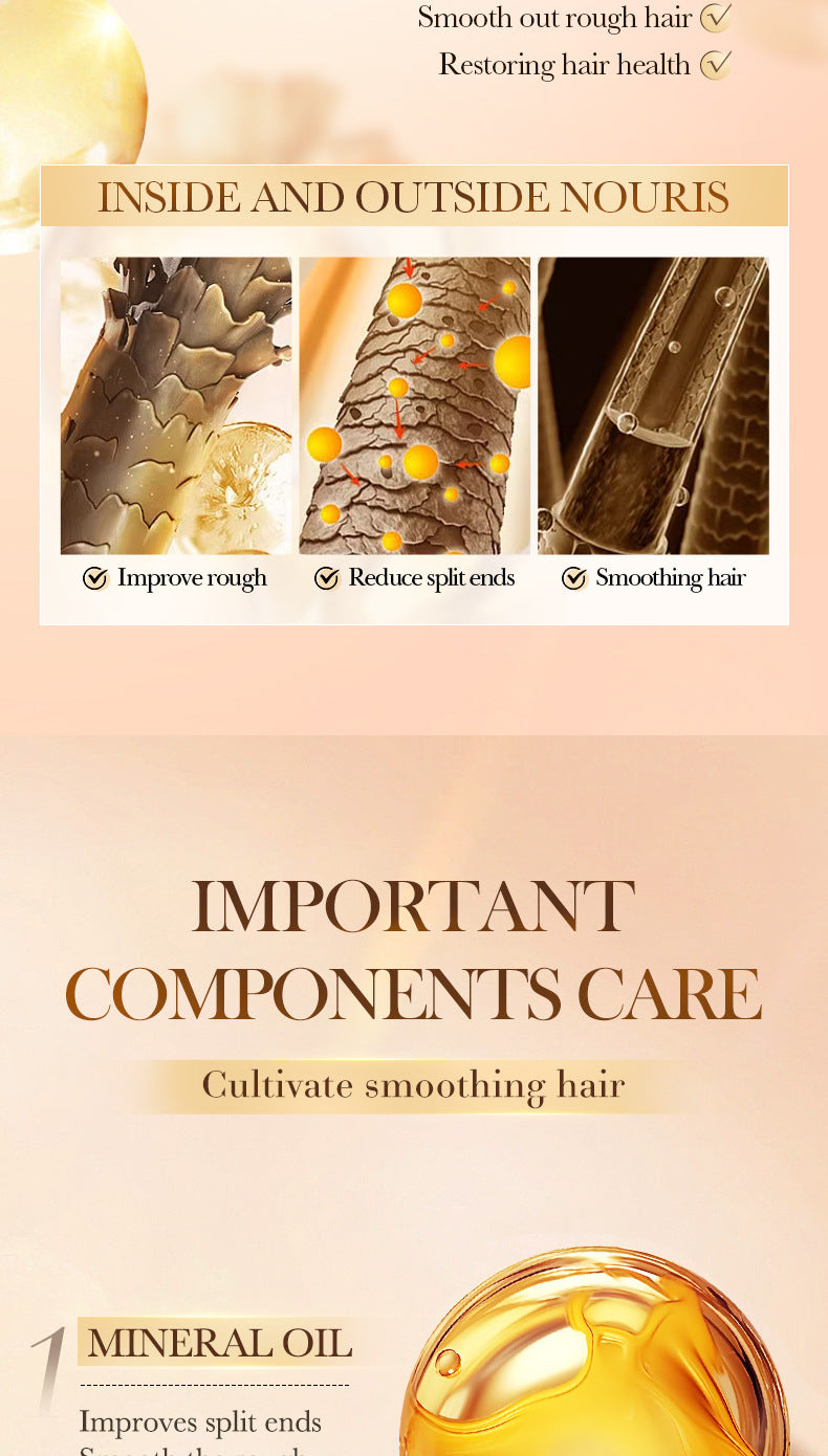 Black Castor Oil Hair Care Essential Oil SADOER Moisturizing and Smooth Hair Conditioner Cross-Border Wholesale