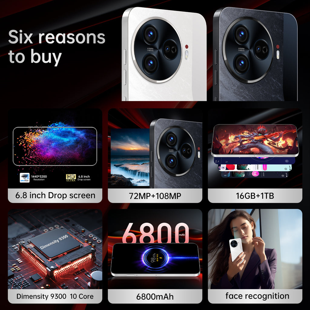 Hot Sale New C30 Pro Mobile Phone16+1T Android Smart Large Screen Mobile Phone Manufacturer(Popular)