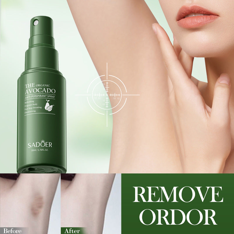 Avocado Perfume Antiperspirant Spray SADOER Deodorant Antiperspirant Portable Spray Cross-Border Wholesale