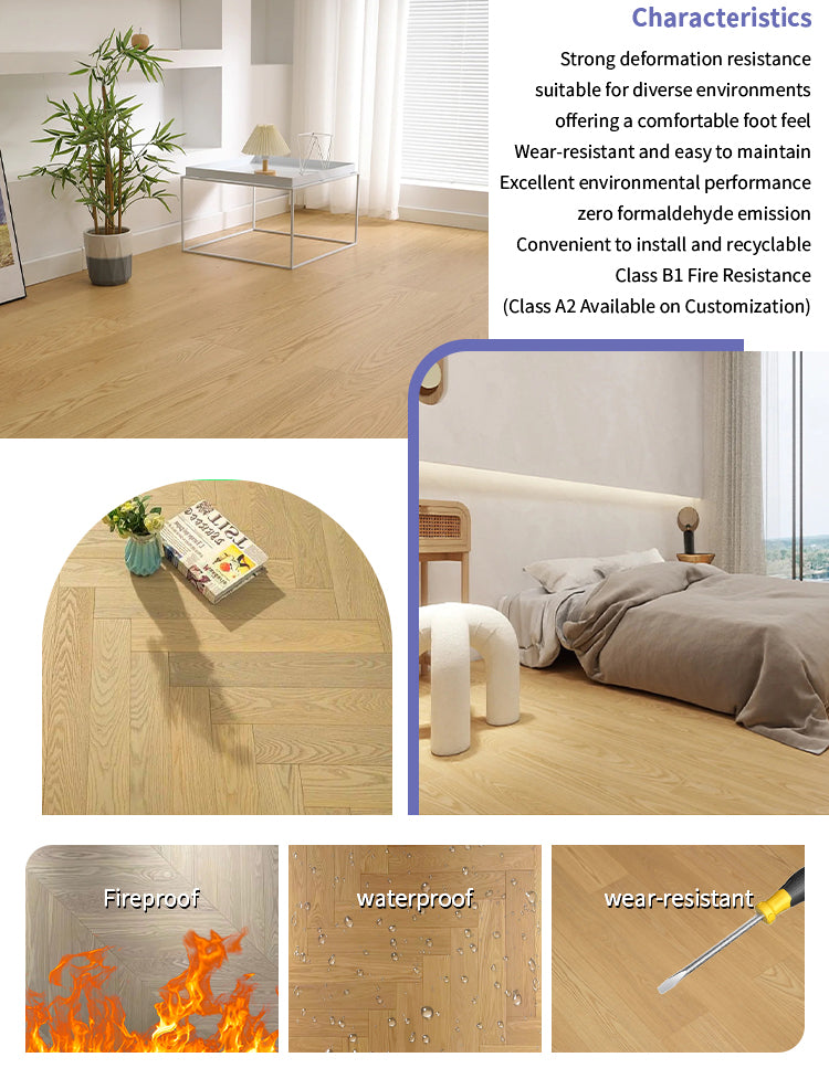 Premium Three-Layer Engineered Oak Wood Flooring Eco-Friendly Waterproof Click-Lock System ABC for Traditional Interiors