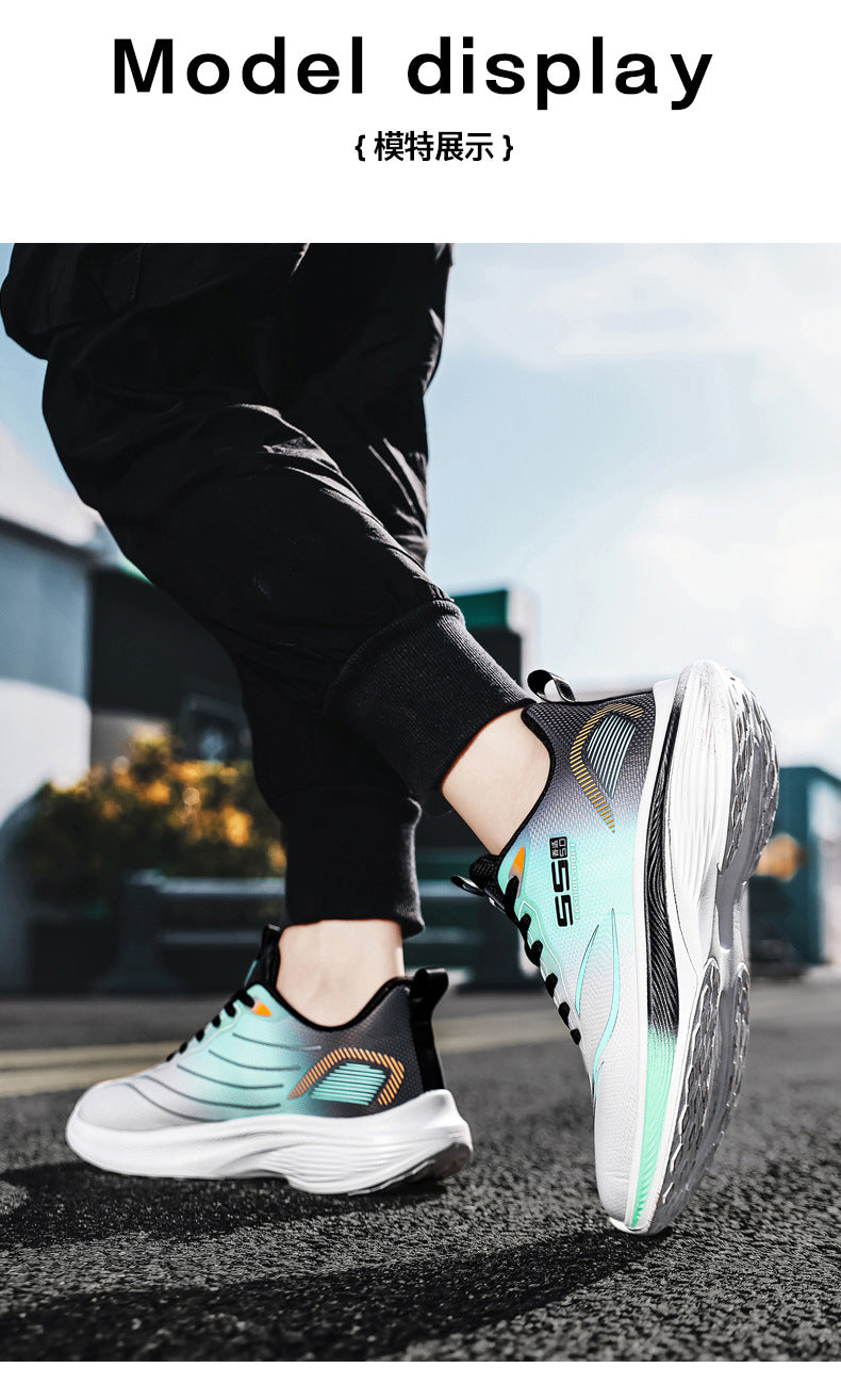 Autumn New Men's Mesh Breathable Sports Casual Running Shoes Ultra-light Thick-soled Non-slip Trendy Fashion Men's Shoes