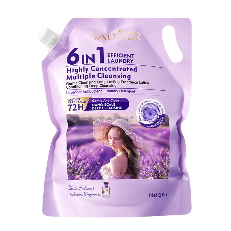Cross-border Large Capacity Lavender Antibacterial Laundry Detergent2KG Clean Fragrance Export Manufacturer Wholesale