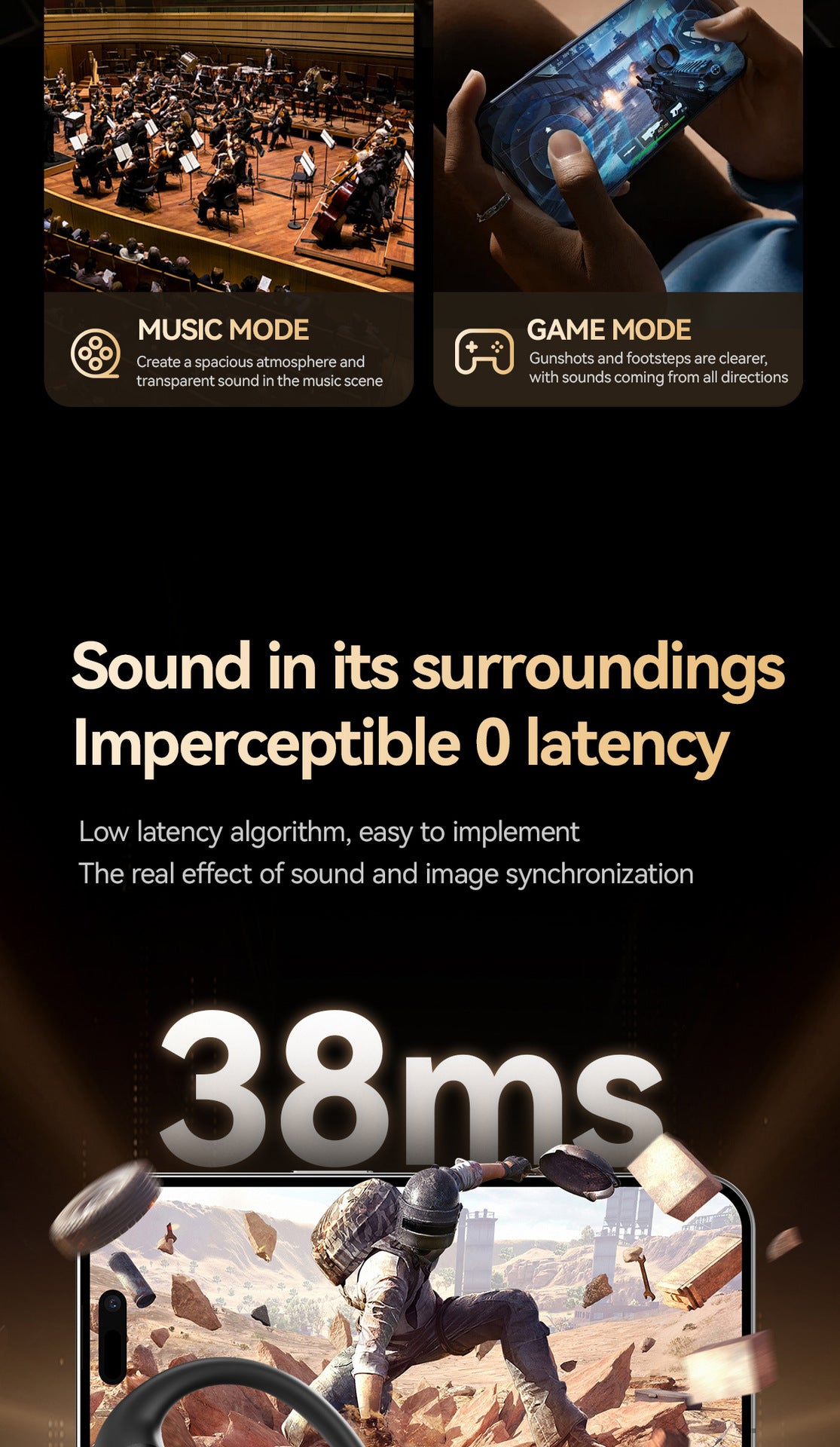 2025New M145Bluetooth ear-hook headphones with digital display OWS In-ear ultra-long battery life earphones private model