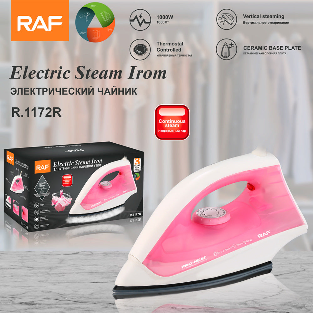 RAF EU Standard Handheld Electric Iron Household Small Portable Iron Handheld Ironing Machine Dry Iron 1172