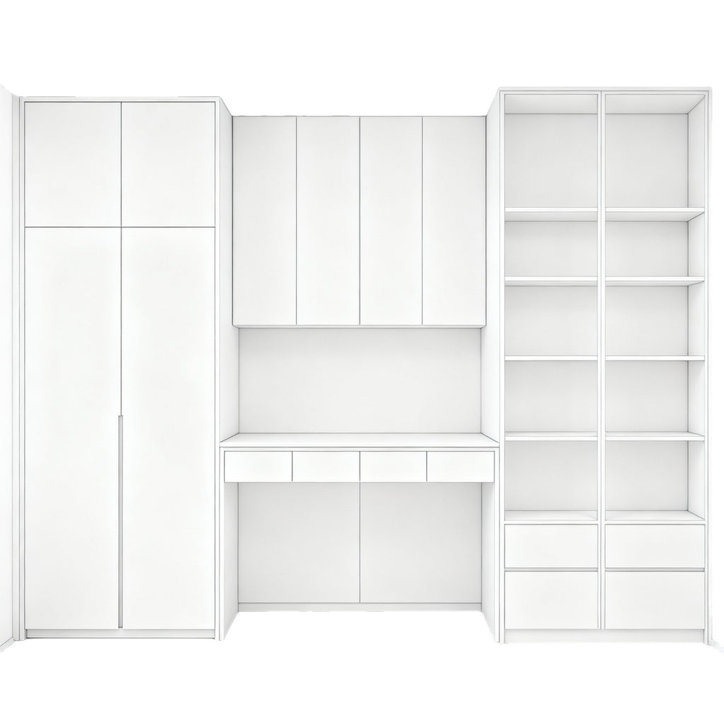 Custom Aluminum Alloy Wardrobe Full House Size Custom Storage Cabinet Bookcase Floor-to-Ceiling Integrated Wall-Mounted Source Manufacturer