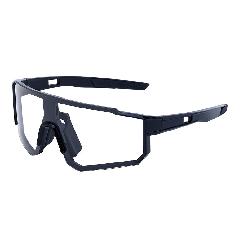 European and American One-piece Photochromic Sunglasses Women Outdoor Cycling Sports Windproof Sunglasses Men Wholesale shades