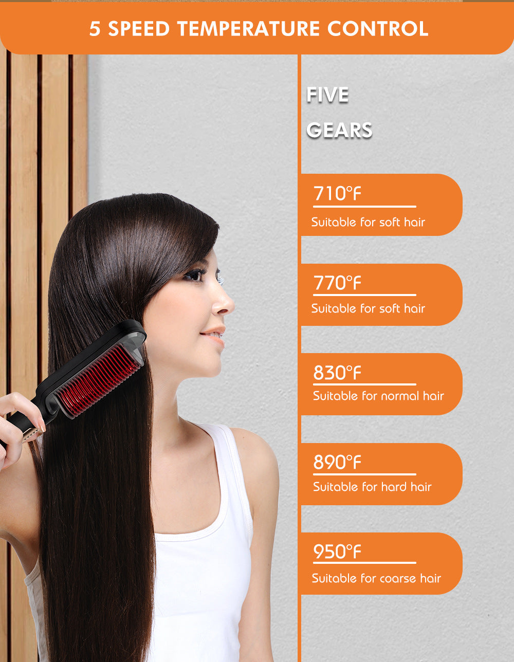 New Product Hair Straightening Comb Negative Ion Non-Damaging Hair Straightening and Curling Dual-Use Electric Curling Iron Hair Straightener  Home Use
