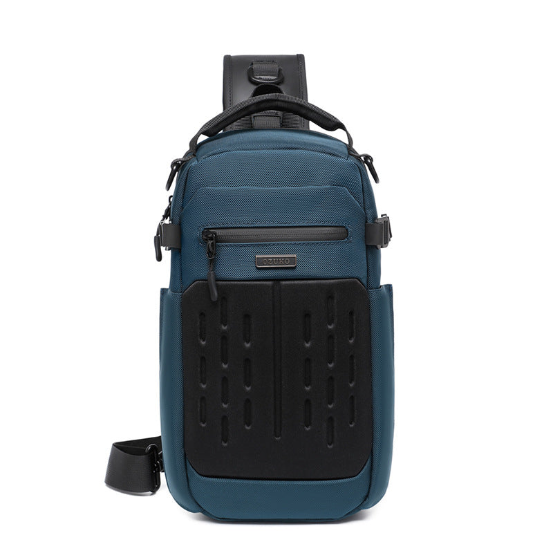 OZUKO Men's Chest Bag Waterproof Multifunctional Crossbody Bag Trendy Portable Small Backpack Large Capacity Single Shoulder Men's Bag