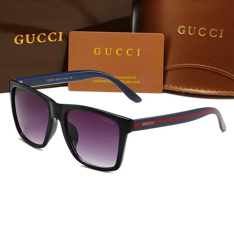 Classic Trendy Retro Sunglasses for Men and Women, Square Frame, Fashionable, UV Protection, Strong Light, Personality, Black Leg, Black Lens, Clip-on
