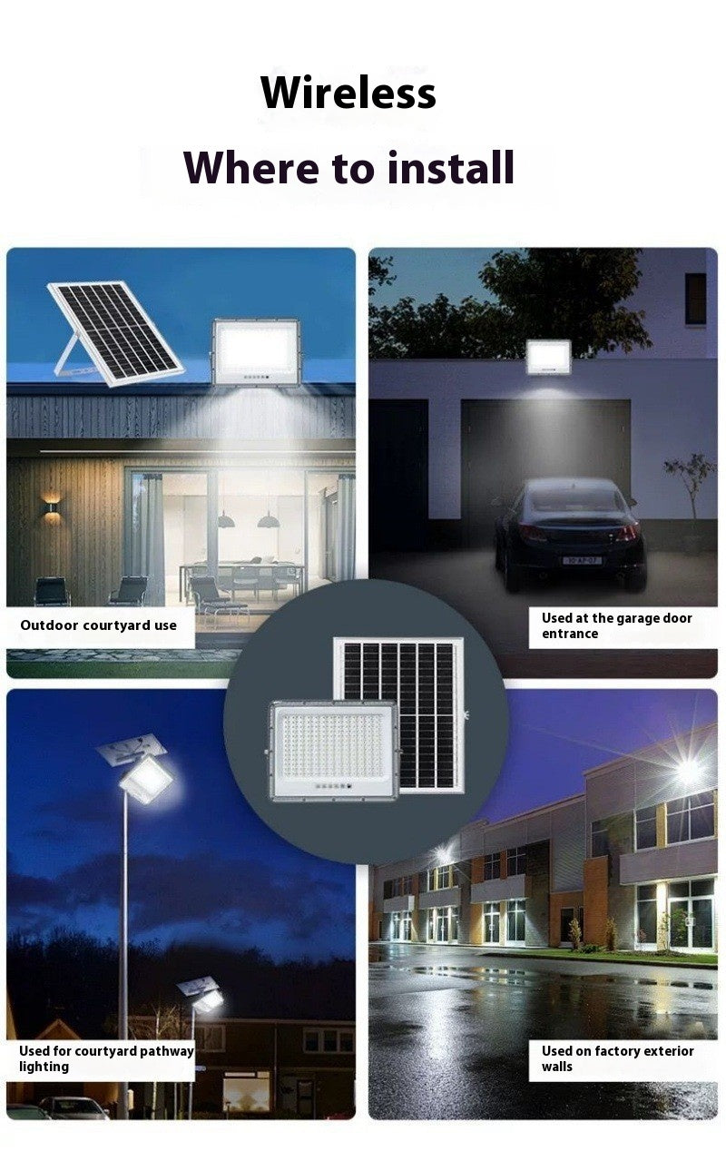 Solar Lamp Outdoor Garden Lamp Super Bright Waterproof Yard Residential Area Factory Street LED Floodlight