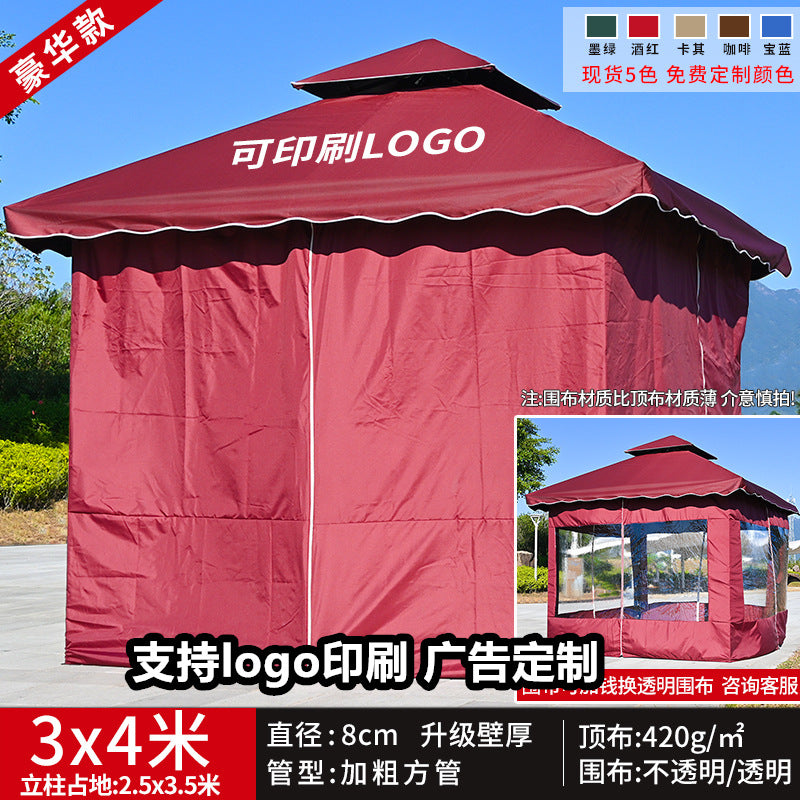 Outdoor Sunshade Canopy Rain Shelter Courtyard Garden Villa Four-legged Pavilion Advertising Event Large Roman Tent Umbrella Wholesale