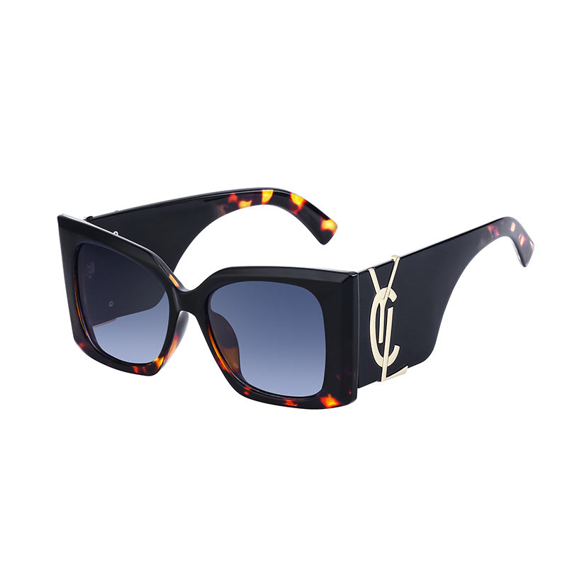 Yang Shulin Style Cat Eye Sunglasses for Women Fashion Large Frame Sunglasses High-end Sun Protection Glasses glasses