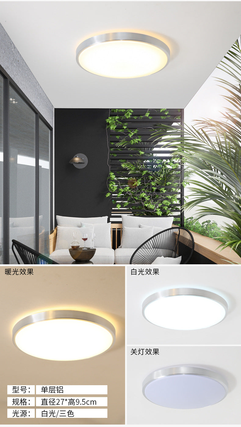 led Ceiling Lamp Nordic Simple Living Room Lamp Round Bedroom Children's Lamp Balcony Corridor Engineering Ceiling Light Fixture