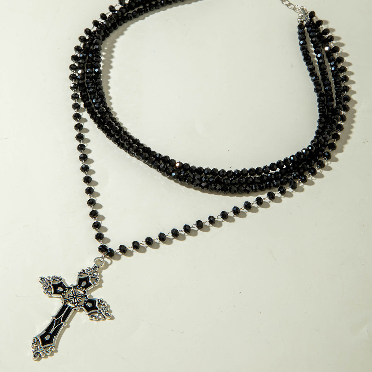 European and American Fashion Jewelry Beaded Tassel Double Layer Long Necklace Elegant Multi-layer Wear Y Type Necklace Ornament